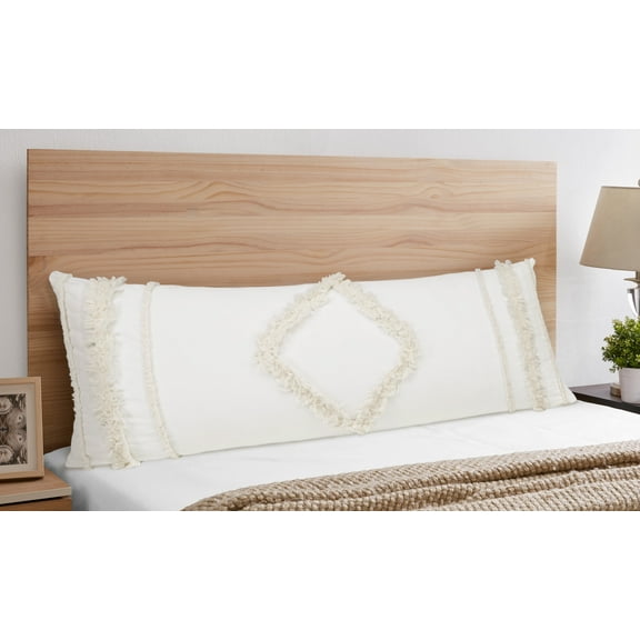 Sweet Jojo Designs Diamond Tuft Diamond Ivory Body Pillow Cover Case 54x20 (Pillow Not Included)