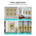 thumbnail image 6 of Window Privacy Film Yellow Dragonfly Stained Glass Window Film Decorative Sun Block Window Cover Vintage Country Wooden Grain Aesthetic Window Clings Static Adhesive Sticker for Bathroom 23.6"x59", 6 of 7