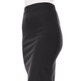 thumbnail image 5 of Women's Casual Elastic Band High Waist Stretch Office Work Solid Midi Skirt, 5 of 6