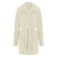 thumbnail image 4 of ManxiVoo Warm Hooded Pajama Set Thermal Winter Nightgown Soft Home Bathrobe for Women XXXL Size Beige, 4 of 6