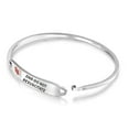 thumbnail image 3 of Bracelet Bracelet Médical d'Identification DNR-Do Not Resuscitate Élégant en Acier Inoxydable Gravé sur Mesure, 3 of 5