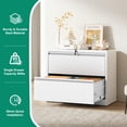 thumbnail image 4 of Silkight 2 Drawer Lateral File Cabinet with Lock, Metal Lateral Filing Cabinet for Home Office, Steel Wide Horizontal Filing Cabinets for Letter/Legal/A4/F4 Hanging Files, 4 of 9