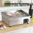 thumbnail image 2 of KFFKFF Commercial Electric Griddle, 21", 1600W Countertop Flat Top Grill, Stainless Steel Teppanyaki Grill with Non Stick Iron Cooking Plate, 122-572℉ Adjustable Temp Control 2 Shovels & Brushes, 110V, 2 of 9