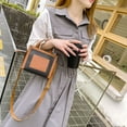 thumbnail image 3 of Women Handbag Large Capacity Contrast Color Buckle Closure Portable Handle Detachable Strap Daily Collocation Multi Purpose Women Faux Leather Tote Purpose Handbag Fashion Accessories, 3 of 11