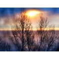 thumbnail image 2 of Plank, Savanah 32x25 White Modern Wood Framed Museum Art Print Titled - Abstract Sunset, 2 of 4
