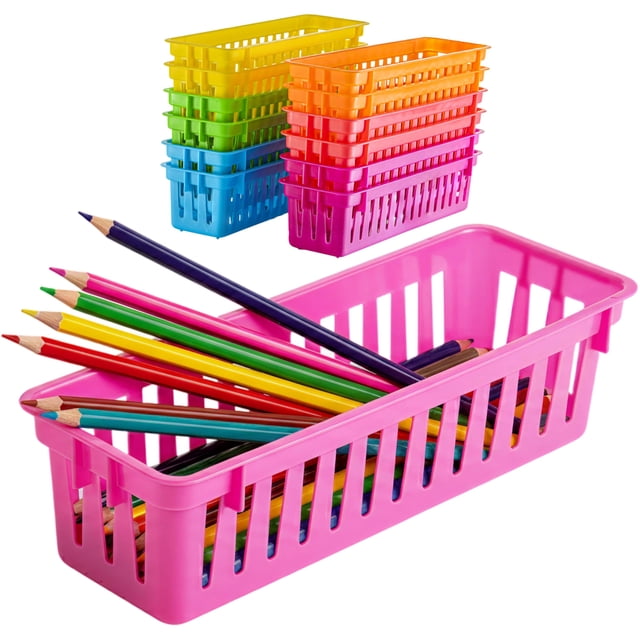 Organizador de lápices y crayones PREXTEX para almacenamiento de aula (paquete de 12)