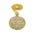 thumbnail image 2 of Stone Stud Initials QC Spinner Pendant with 2mm Rope Chain Necklace, Gold-Tone, 30", 2 of 4