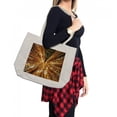 thumbnail image 2 of Forest Shopping Bag, Big High Beech Trees Deciduous Shedding Canadian Maples America Inspired Idyllic, Eco-Friendly Reusable Bag for Groceries Beach and More, 15.5" X 14.5", Cream, by Ambesonne, 2 of 2