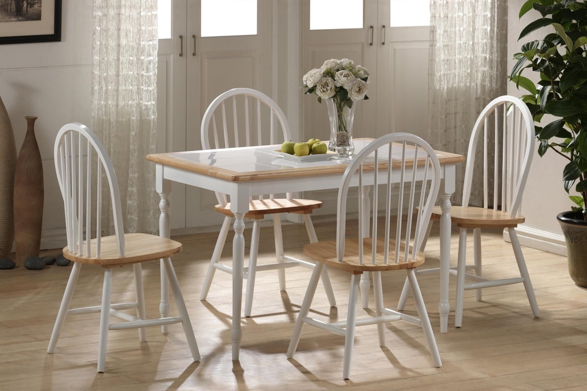 Boraam Tile Top Dining Table, White / Natural - Walmart.com Boraam Tile Top Dining Table, White / Natural - Walmart.com