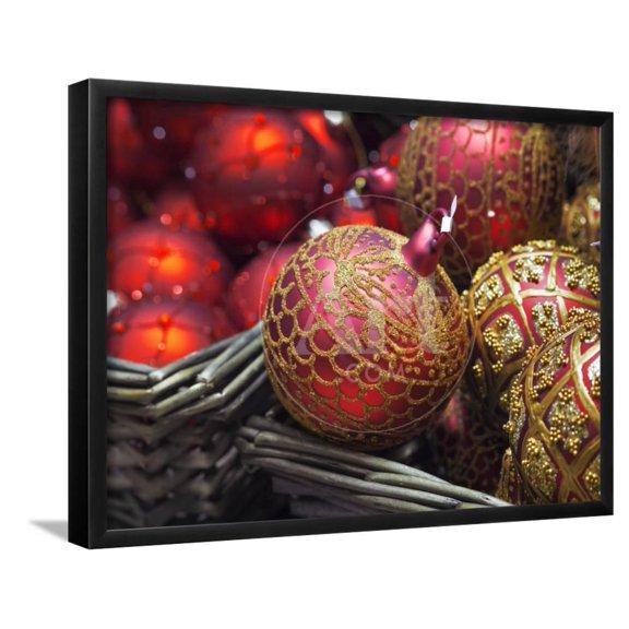 Baubles for Sale in the Viennese Christmas Market, Vienna, Austria, Framed Art Print Wall Art by Jon Hicks Sold by Art.Com