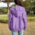 thumbnail image 4 of Girls Oversized Zip Up Hoodies Cute Casual Baggy Sweatshirt Jacket Drop Shoulder Back to School Hooded Sweaters with Pockets, 4 of 6