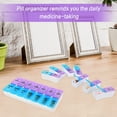 thumbnail image 3 of 2 Pack Weekly AM/PM Travel Pill Organizer and Planner Weekly Pill Organizer 7 Day Portable Travel Extra Large Pill Box Detachable Daily Reminders for Drugs Vitamin Fish Oil and Supplements (4 Weeks), 3 of 7