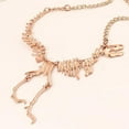 thumbnail image 4 of hengtong 4xAntique Dinosaur Skeleton Choker Necklace Collar Biker Men Jewelry Rose Gold 4 Pcs, 4 of 9