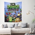 thumbnail image 2 of Plants Vs Zombies Wall Tapestry Cartoon Poster Wall Hanging Tapestry for College Dorm Living Room Bedroom Decoration 40x60 Inch, 2 of 8