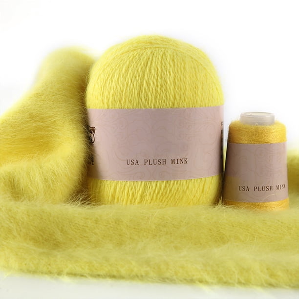Bufandas Mano Hilado Hilado Bola Set Hat Socks Crochet Hilo Kit 2 Strand Winter Winting Supplies Accesorio Accesorio Lemon Amarillo 50g 20g Scienceny HA010947-20