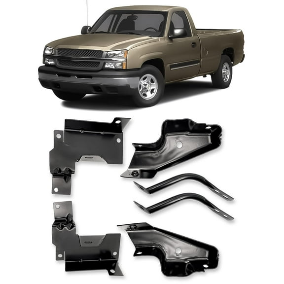 TORQUE Front Bumper Bracket Set for 2003-2006 Chevrolet Silverado 1500 and 2002-2006 Avalanche 1500 (TR1066167)