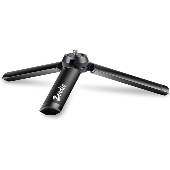 Zeadio Metal Mini Tripod, Desktop Tabletop Stand Tripod with 1/4 Inch Screw for Smooth 4, Osmo Mobile, Vimble 2, Gimble