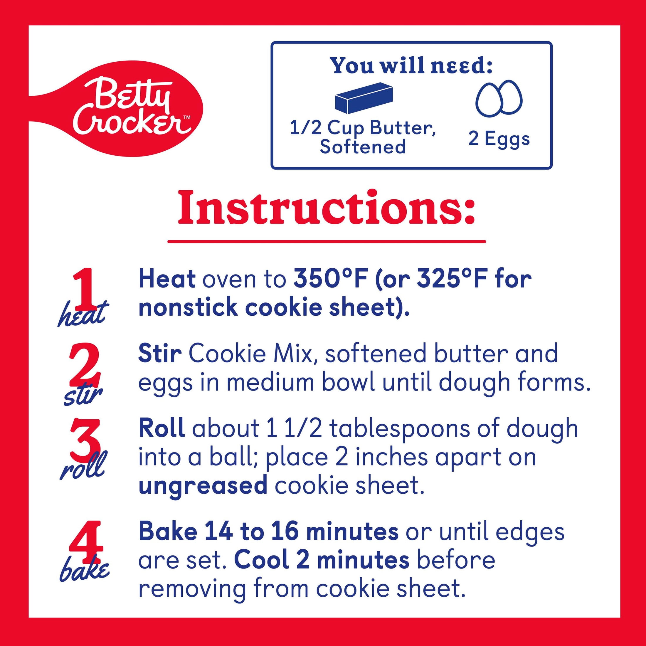 (7 pack) Betty Crocker Soft Baked Cookie Mix, Red Velvet, 17.1 oz