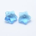 thumbnail image 2 of Transparent Glass Pendants Faceted Star Charms Sky Blue 13x13.5x7mm Hole: 1mm, 2 of 2
