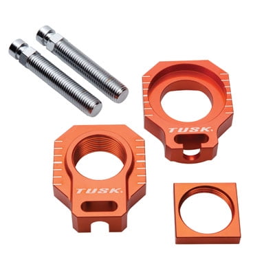 Tusk Racing Axle Block Orange for Husqvarna FX 450 2017-2022