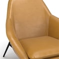 thumbnail image 6 of Pemberly Row Mid-Century Black Powder Coated Metal Frame Lounge Chair in Caramel, 6 of 6