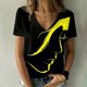 thumbnail image 2 of Tops Para Mujer Blusa Casual Elegante Camiseta Con Estampado de Manga Corta Con Cuello en V de Moda Odeerbi  ODB162043, 2 of 5