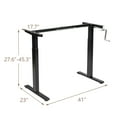 thumbnail image 2 of Gymax Hand Crank Sit to Stand Desk Frame Height Adjustable Standing Base Black, 2 of 10