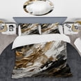 thumbnail image 2 of Designart "Enigmatic Awakening VIII" Abstract Bedding Covert Set - Modern Black Bed Set With 1 Shams, 2 of 6