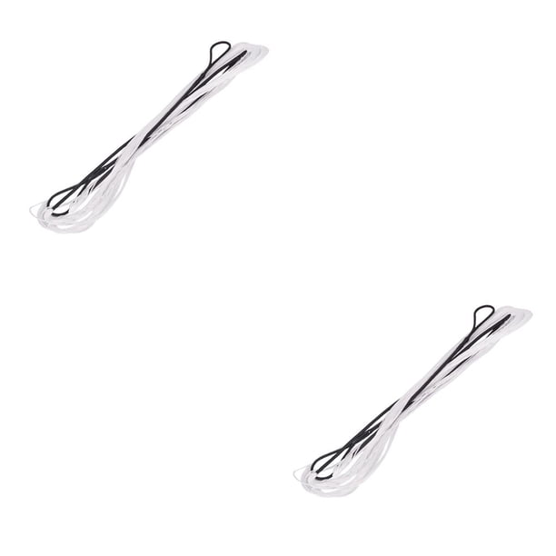 Wosthever Accesorios para arcos 12 hilos Tejido Bicolor Resistente a la abrasión Vuelo rápido Ligero Fácil operación con buena Blanco negro 62 pulgadas 2piezas