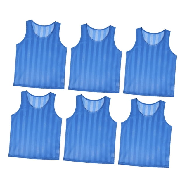 6 piezas chalecos de fútbol camisetas de fútbol de peso ligero Conveniente ropa portátil Talla