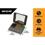 Vanish Face Paint with Compact Mirror by Allen Company, Olive Green, Brown, Black, Mirror Case, Easy to Remove
