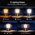 thumbnail image 2 of Rechargeable Camping Light, Portable Super Bright LED Camping Light - 5 Modes Lighting and Continuous Dimming, Long Battery Life, Suitable for Emergen, 2 of 5