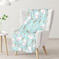 thumbnail image 1 of Bunny Blanket Gifts - 50x60 Inches Funny Throw Blanket for Girls - Blue Soft Fuzzy Plush Blankets for Bed, Couch, Sofa, 1 of 5