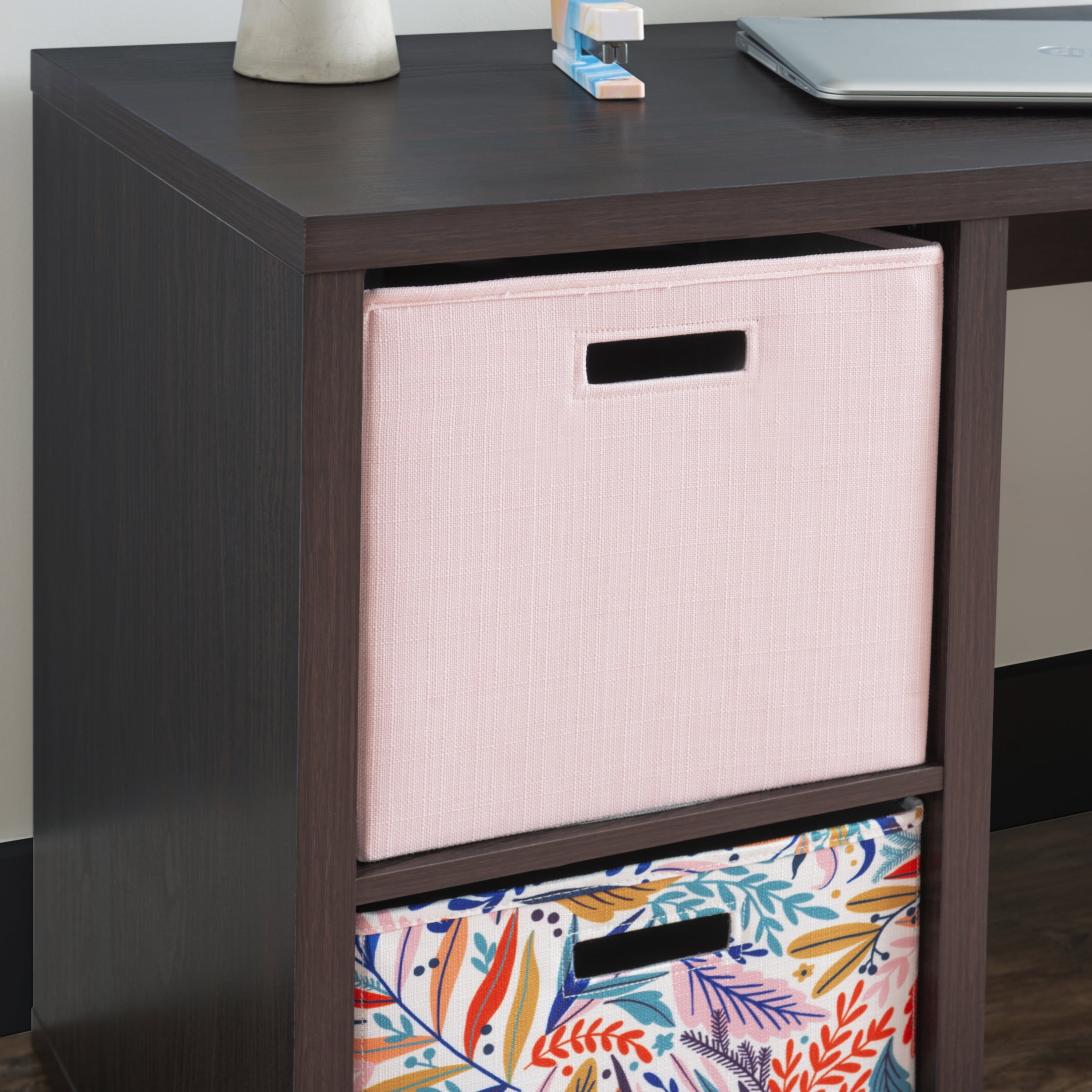 Linon Duhon Transitional Double Cubby Storage Writing Desk, Espresso