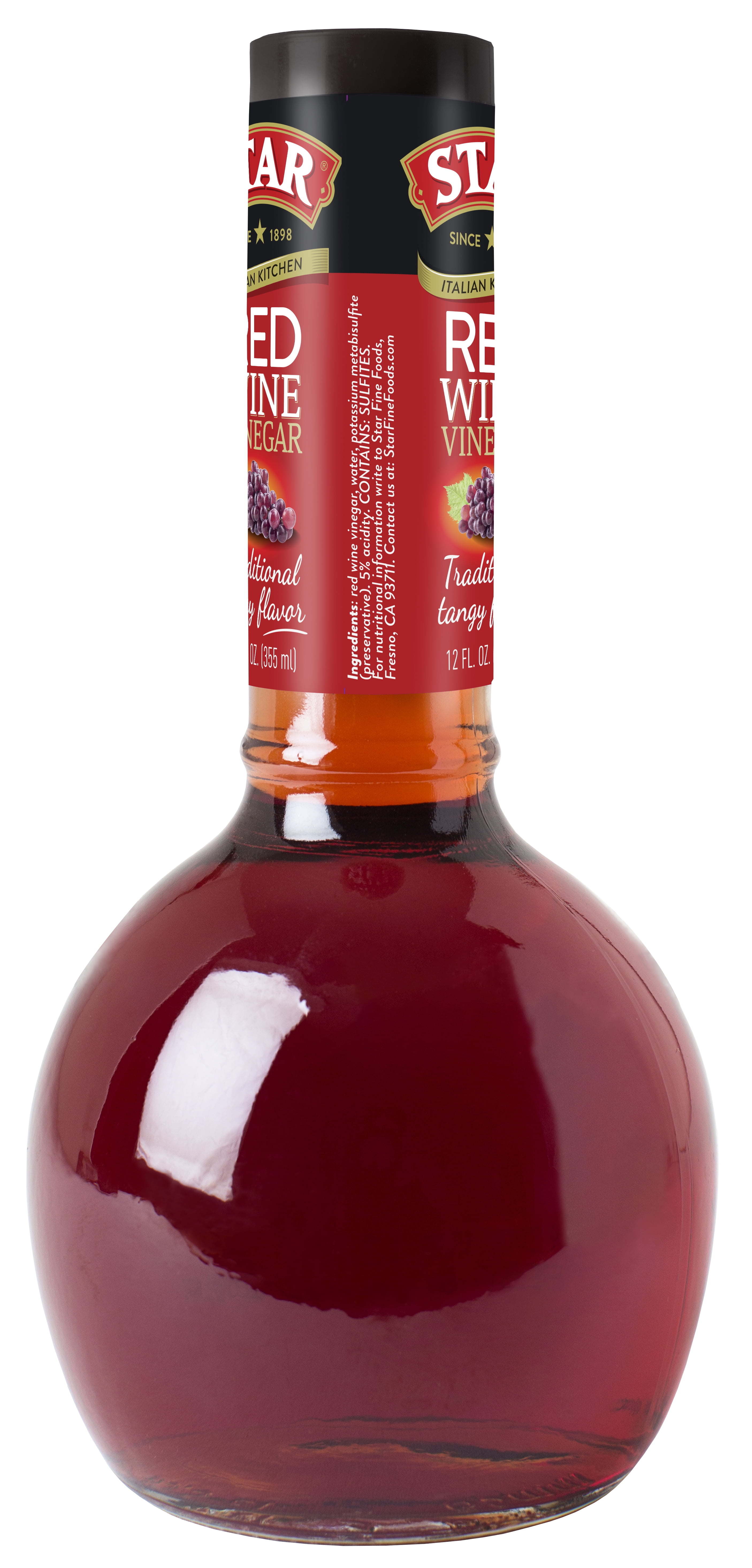 (2 pack) Star Italian Kitchen Red Wine Vinegar 25 fl oz, Bottle