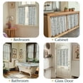 thumbnail image 4 of Curtainking Linen Kitchen Curtains 26x24 inch Farmhouse Floral Print Rod Pocket Curtains Cafe Curtains Small Window Curtains 2 Panels Blue on Beige, 4 of 9