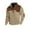 Beige, variant on Ofreoo Man Casual Patchwork Pullover Fashion Long Sleeve Stand Collar Button Blouse Essentials Hoodie Deal of the Week