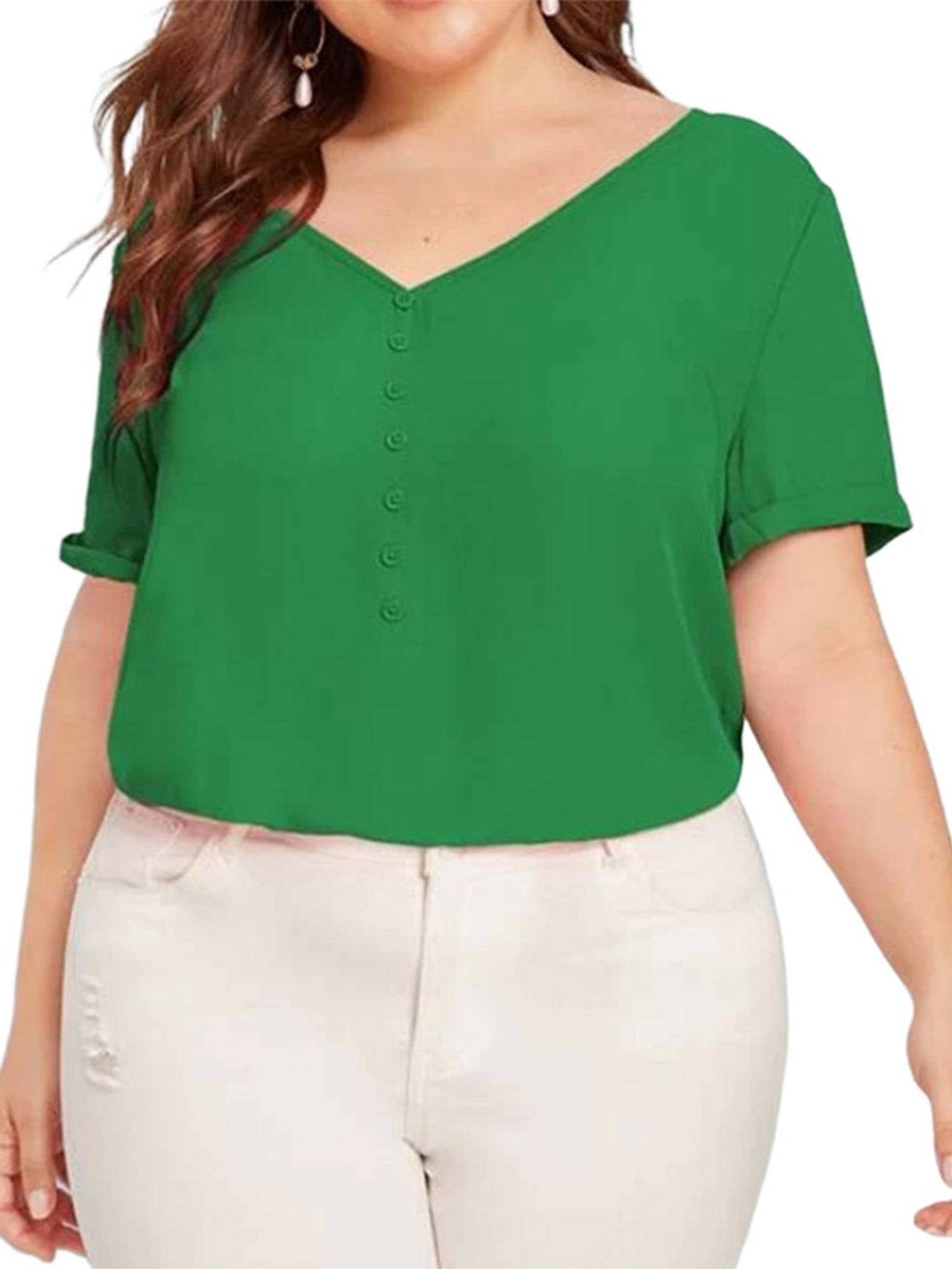 2020 Womens Tops Short Sleeve Casual T Shirt Summer Basic Tunic Tees 