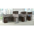 thumbnail image 2 of Scranton & Co Furniture 3 Person L Shaped Cubicle in Cherry, 2 of 7