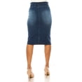 thumbnail image 5 of Be-Girl Women's Denim Mid Waist, Elastic Waistband Pencil Skirt size S to 5XL - SG-79100, 5 of 6