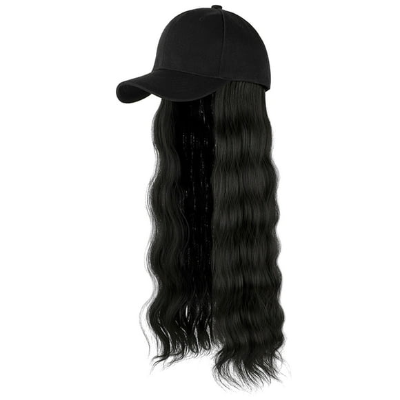 Casquette de Baseball Cheveux Ondulés Coiffure Bouclée Perruque Ajustable Chapeau Attaché Cheveux Longs Casquettes de Baseball Chapeaux pour Hommes Multicolore