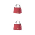 thumbnail image 3 of Eigraketly Bolsa de almacenamiento para almuerzo de Camping de tela Oxford, organizador térmico, bolso de estudiante, caja organizadora, Vino rojo Pequeña 2Conjunto, 3 of 6