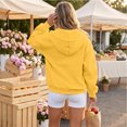 thumbnail image 6 of Women's Hooded Zip Up Sweatshirt Fleece Jacket Casual Long Sleeve Pullover Hoodie Coat Outerwear Winter Fall Fashion Loose Fit Full Zipper Pocket Tops, 6 of 6