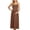 Brown, variant on Women Maternity Bodycon Slip Dress Solid Color Stretch Slim Cami Dresses Long Full Slips Pregnancy Outfits Wine XL