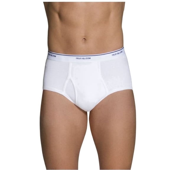 Fruit of the Loom Men's Classic White Briefs 100% Cotton Underwear 3 Pack