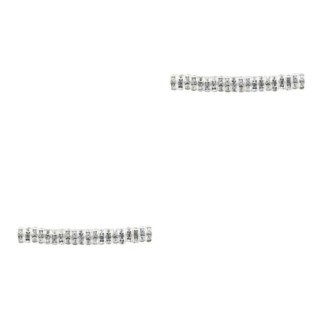 Matsuzay Paquete de 50 cuentas espaciadoras Rondelle de diamantes de imitación, suministros de cuentas sueltas multicolores de cristal, Blanco 8MM50 Piezas 2Conjunto