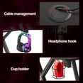 thumbnail image 5 of YRLLENSDAN Ergonomic Gaming Desk Table with Cable Management and Hooks, 45 Inch Large Gaming Computer Desk Table, PC Gamer Desk with R-Shaped Steel Leg, Black and Red, 5 of 9