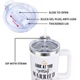 thumbnail image 2 of Bride Tumbler 40 Oz, Bride Gifts for Wedding Day, Bachelorette Party Gifts for Bride, White Bride Cup Water Bottle Tumbler with Straw and Lid, Stainless Steel 40 Oz Tumbler with Handle and Straw, 2 of 6