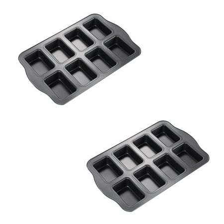 

2Pcs Eight Consecutive Nonstick Toast Molds 8-Hole Brownie Cake Bread Mold Mini Submarine Sandwich Mold Baking
