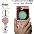 thumbnail image 3 of Compatible with Samsung Galaxy Z Flip 5 Case Glitter Bling Samsung Z Flip 5 Phone Case for Girls Cute Bumper Shockproof Protective Cases (Rose Gold), 3 of 14
